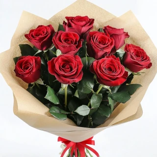 Букет 9 красных роз